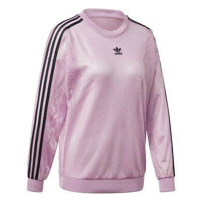 mesh crew felpe abbigliamento donna rosa