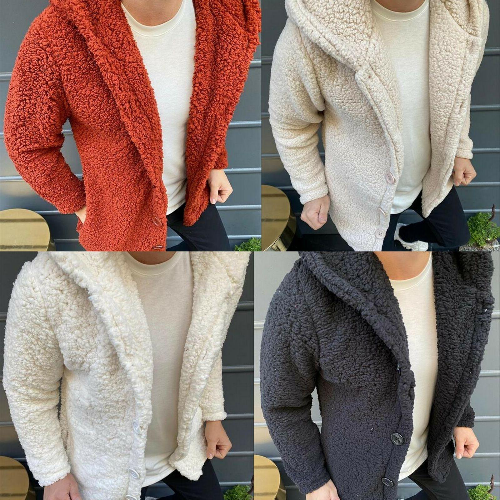 mj uomo pile felpa con cappuccio pelliccia