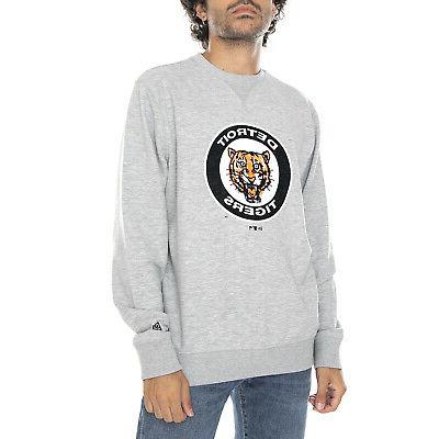 mlb cooperstown detroit tigers crew neck heather