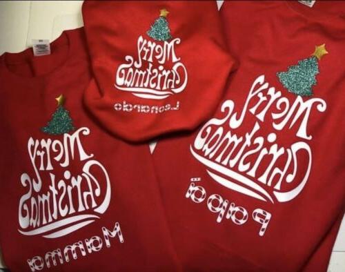 natale adulto bambino t shirt manica corta