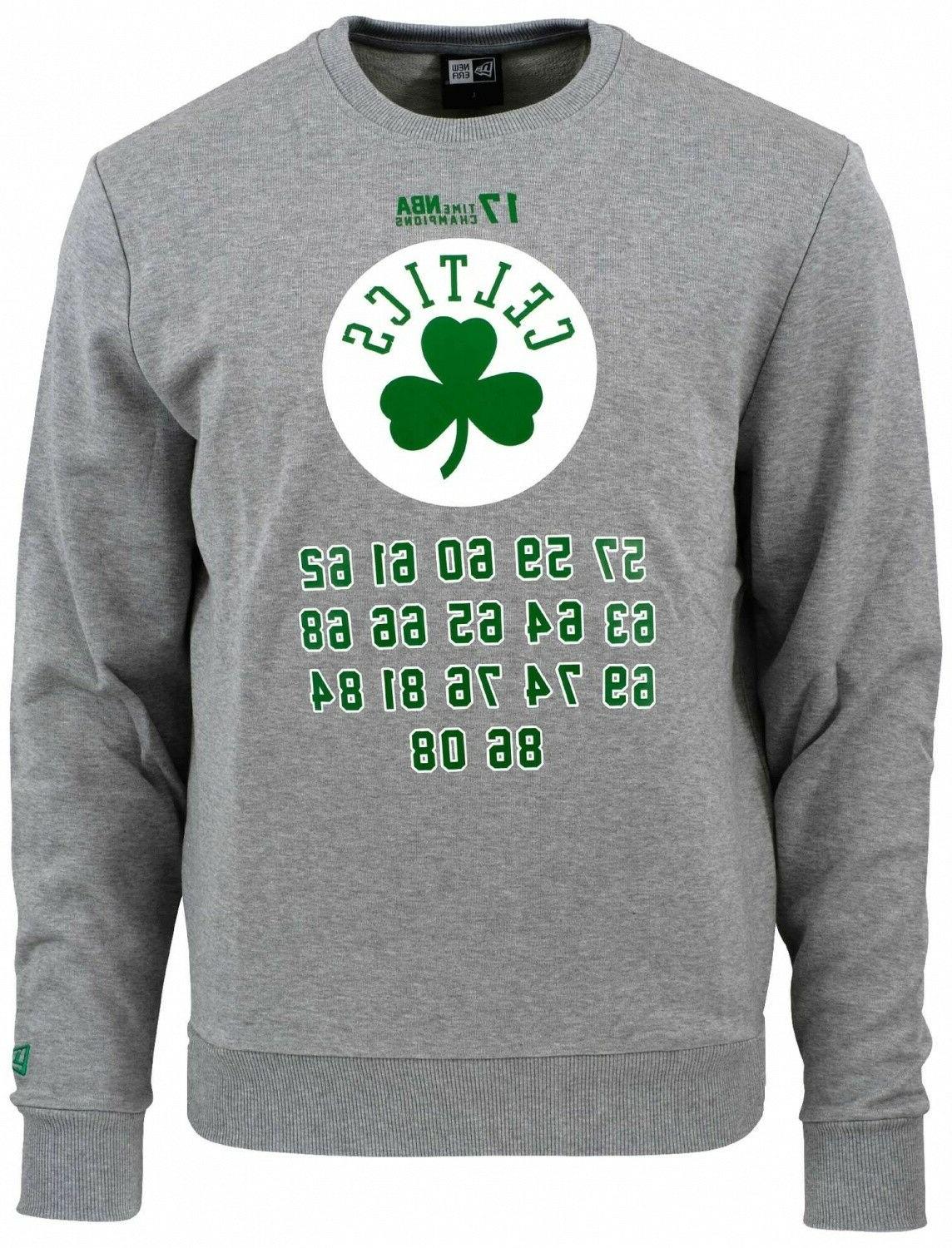 nba boston celtics team champion sweatshirt grigio
