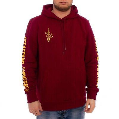 nba striscia costola cleveland cavaliers hoodie maglione