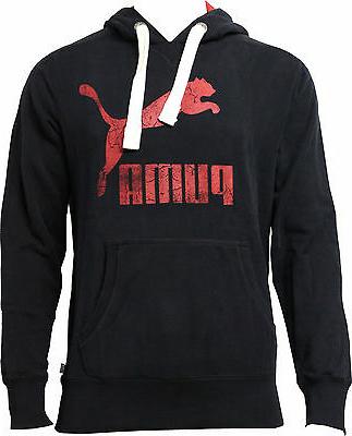 nero felpa con cappuccio da uomo di