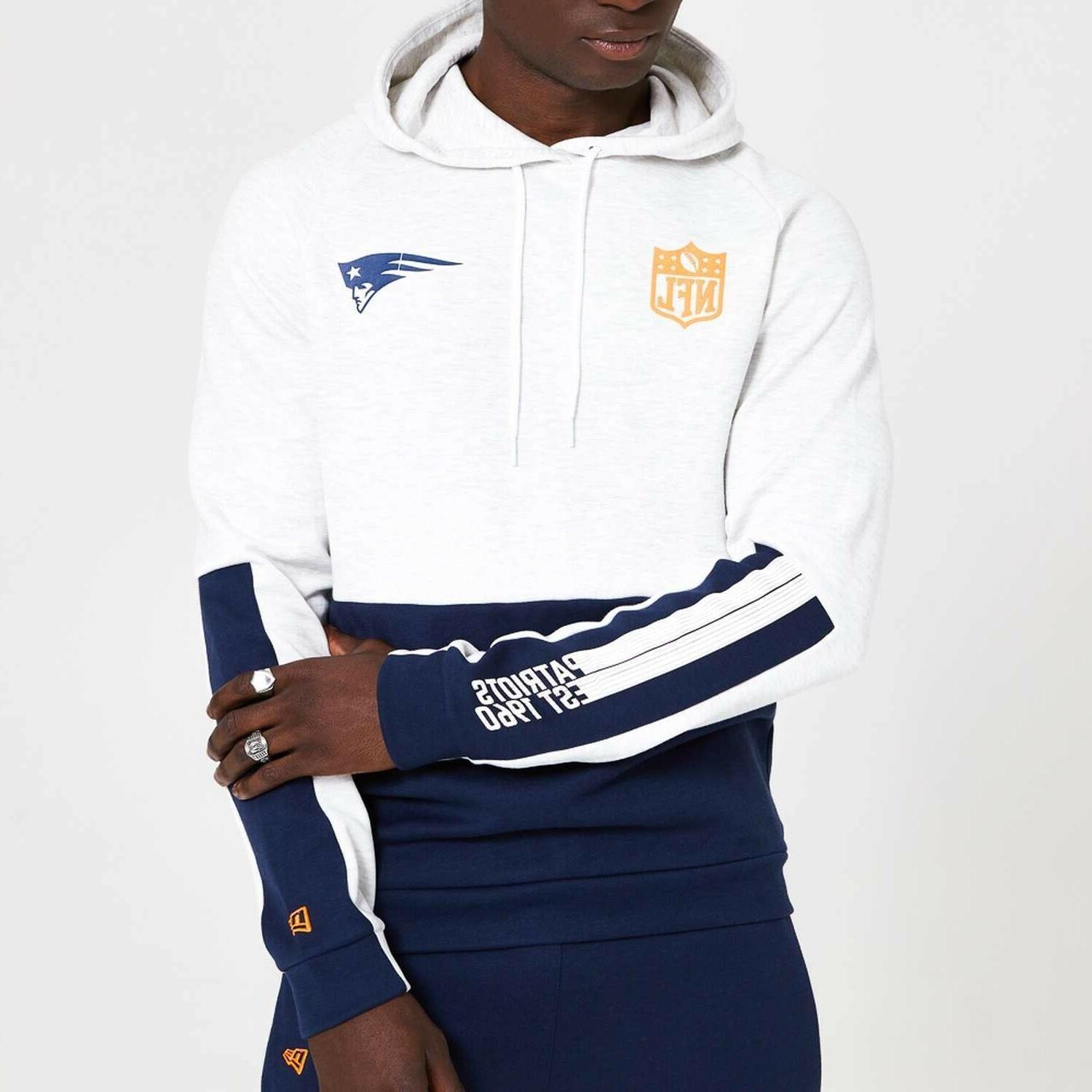 nfl new england patriots colore blocco felpa