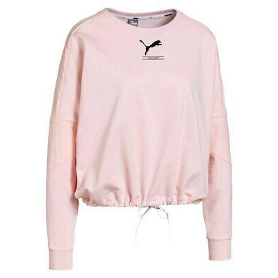 nu tility crew felpe abbigliamento donna rosa