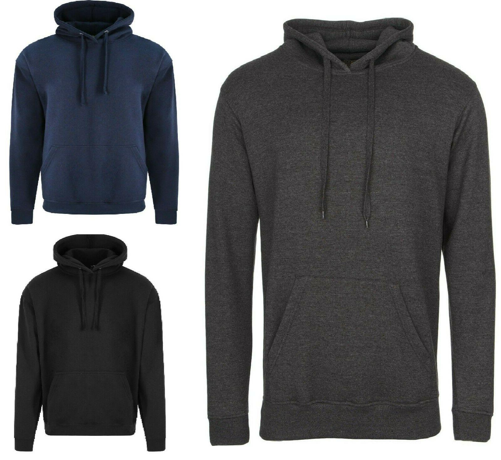 nuovo da uomo felpa semplice con cappuccio