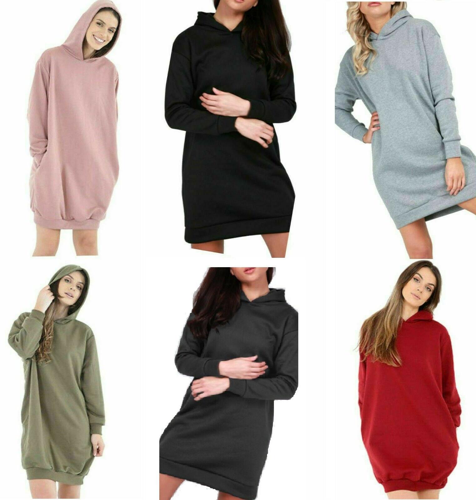 nuovo donna felpa con cappuccio largo oversize