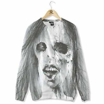 nuovo spaventosa ragazza skull felpa small 3xlarge