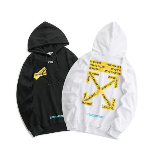 off white felpa con cappuccio uomini e