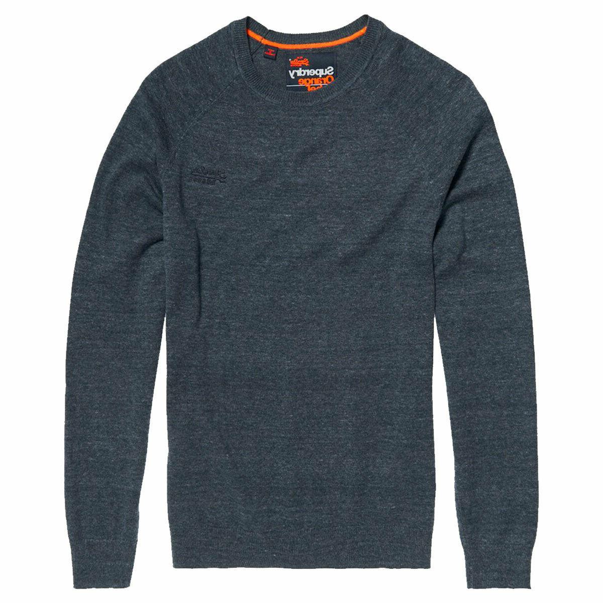 orange label cotone crew pullover uomo
