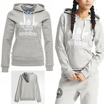 originali donna slim grigio felpa con cappuccio