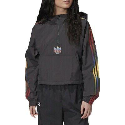 originals felpa adicolor half zip gd2262 nero