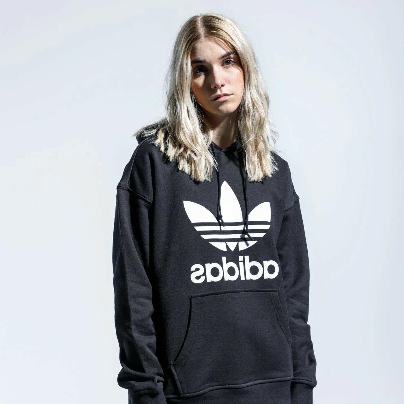 originals felpa con cappuccio trefoil hoodie fm3307
