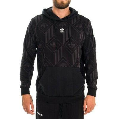 originals felpa monogram hoodie gd5840 nero mod