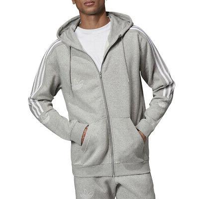 originals felpa zip uomo outline grigia taglia
