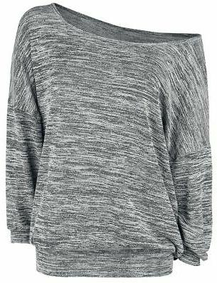 oversized melange wideneck sweater donna maglione grigio
