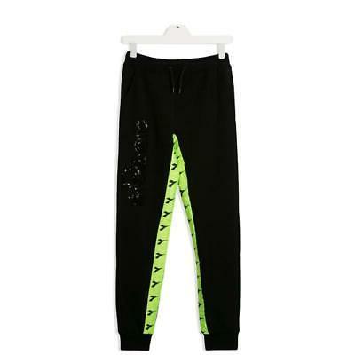 pant felpa bambina nero giallo fluo 021506