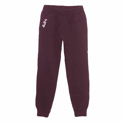 pantalone in felpa ragazzo logo burgundy taglia
