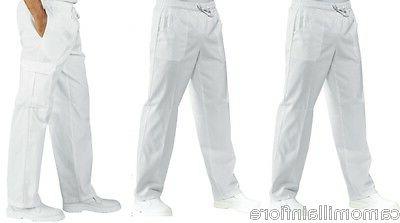 pantaloni a pantalaccio bianchi per lavoro con