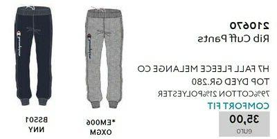 pantaloni in felpa con polsino al fondo