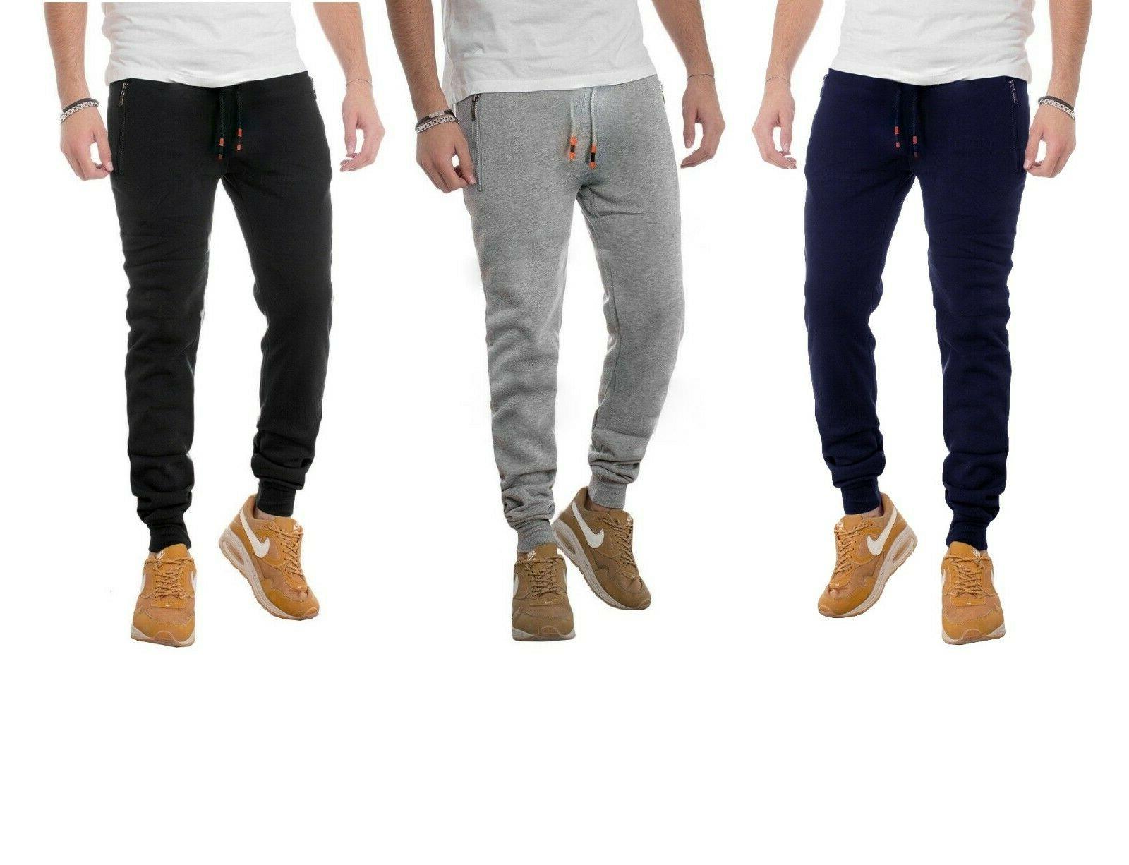 pantaloni tuta uomo sportivi fitness basic regular