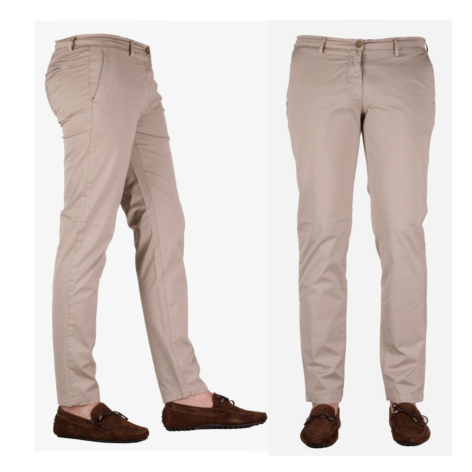 pantaloni uomo slim fit casual chino cotone