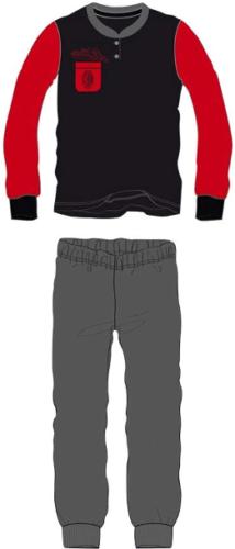 Pigiama da uomo MILAN GRIGIO NERO ROSSO pantalone maglia fel