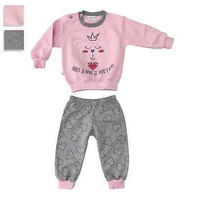 pigiama invernale caldo cotone neonato bambina stampato