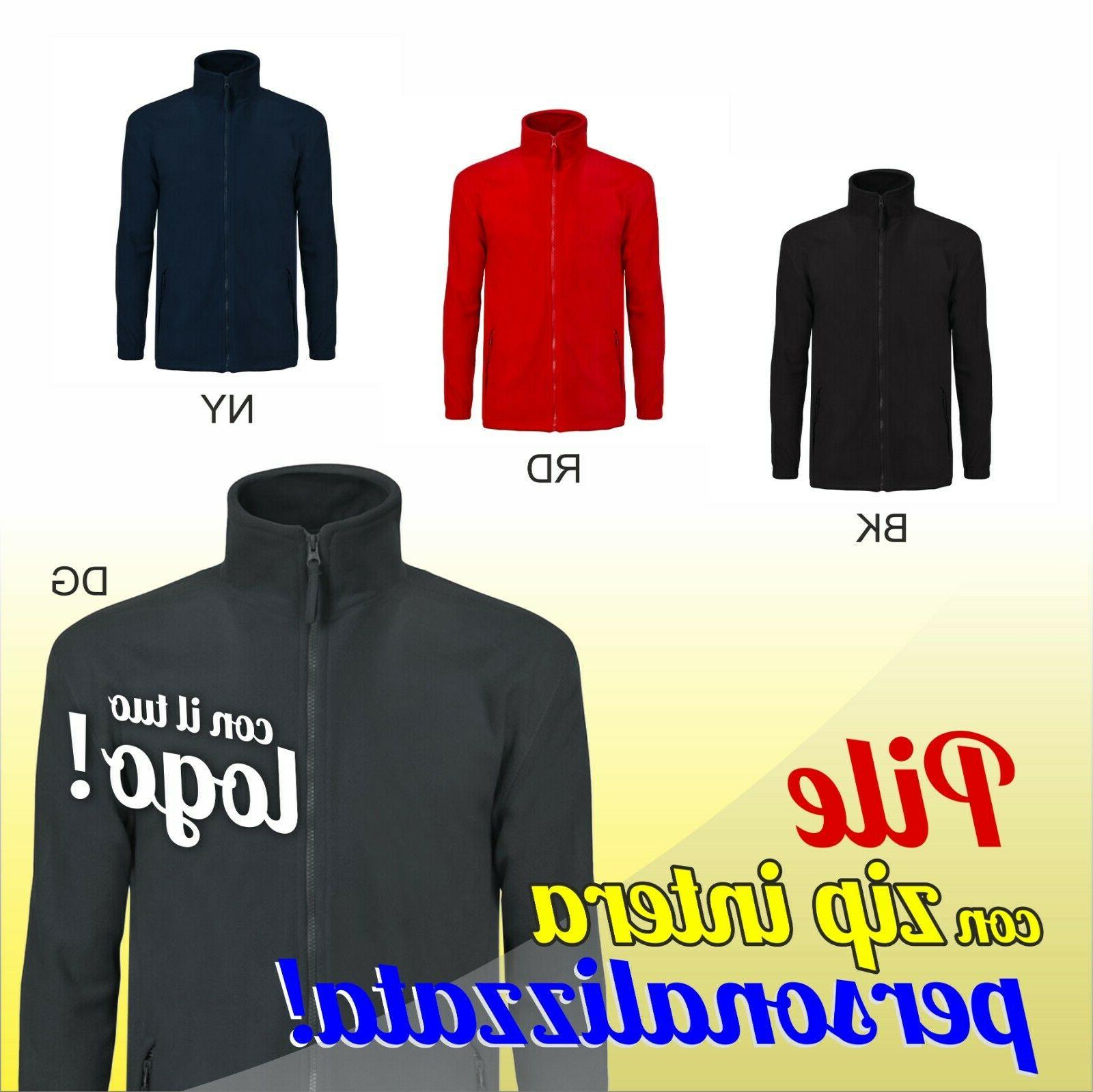 pile con zip intera con stampa personalizzata