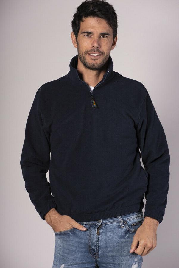 pile uomo donna felpa pile mezza zip