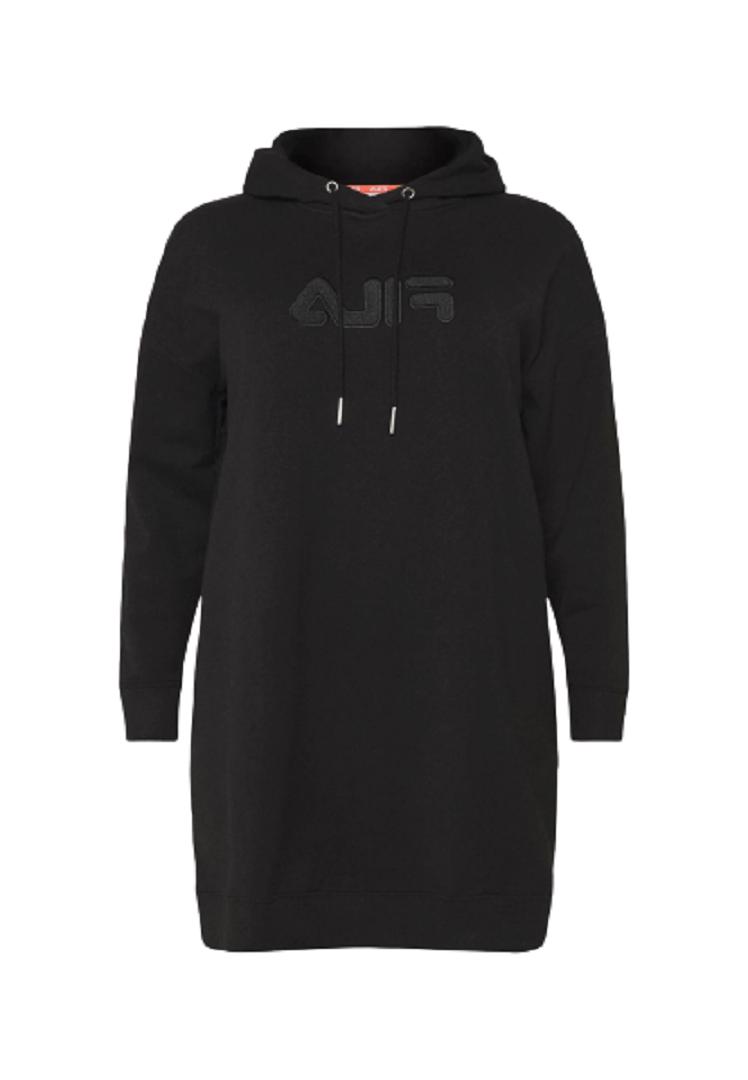 plus teo oversized hoody dress black