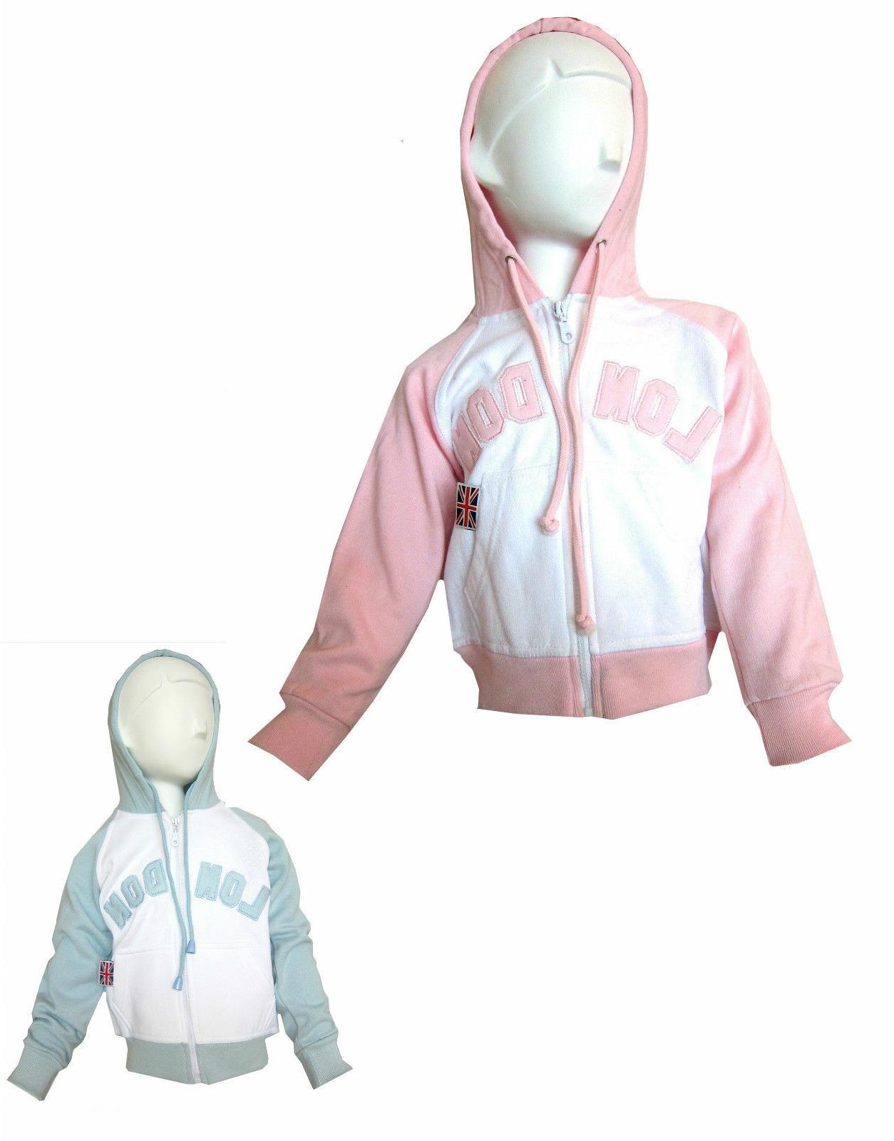 ragazze nuovo felpa con cappuccio zip london