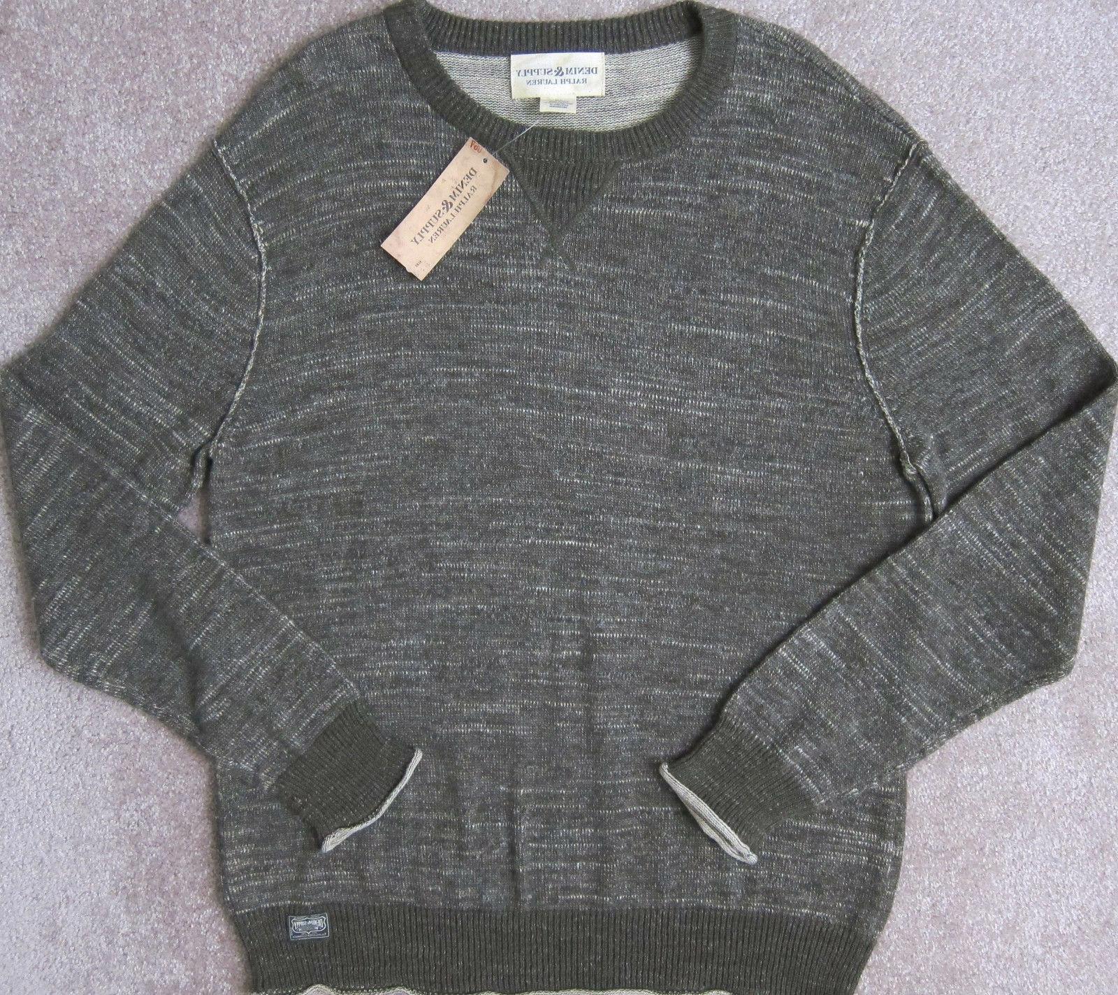 ralph lauren oliva cotone premium felpa girocollo