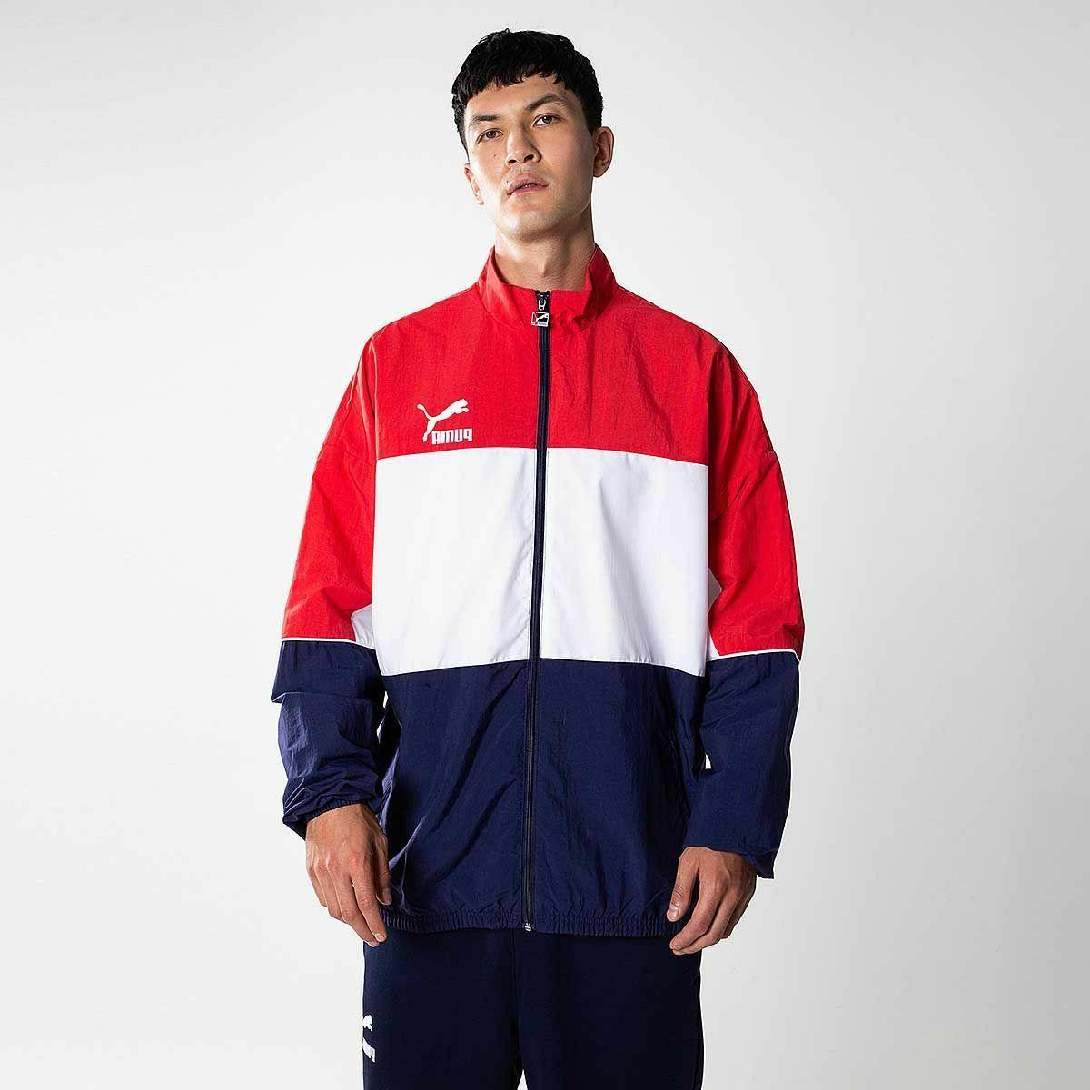 retro intrecciato pista giacca uomo colore rosso