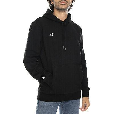 ribbed flag hoody black felpa con cappuccio