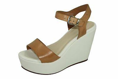 sandali donna zeppe play 39 bianco marrone