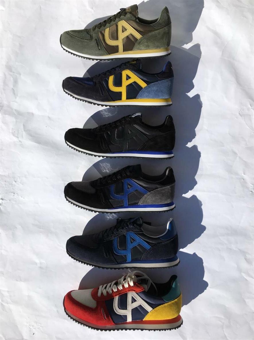 scarpa uomo sneakers con logo camoscio e