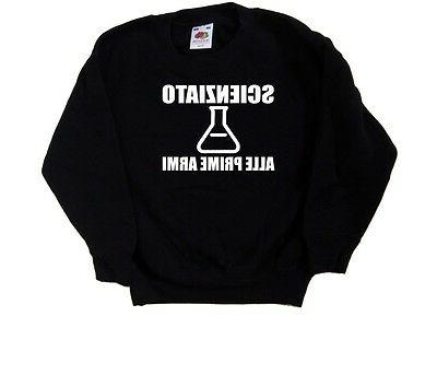 scienziato alle prime armi felpa bambino simpatica