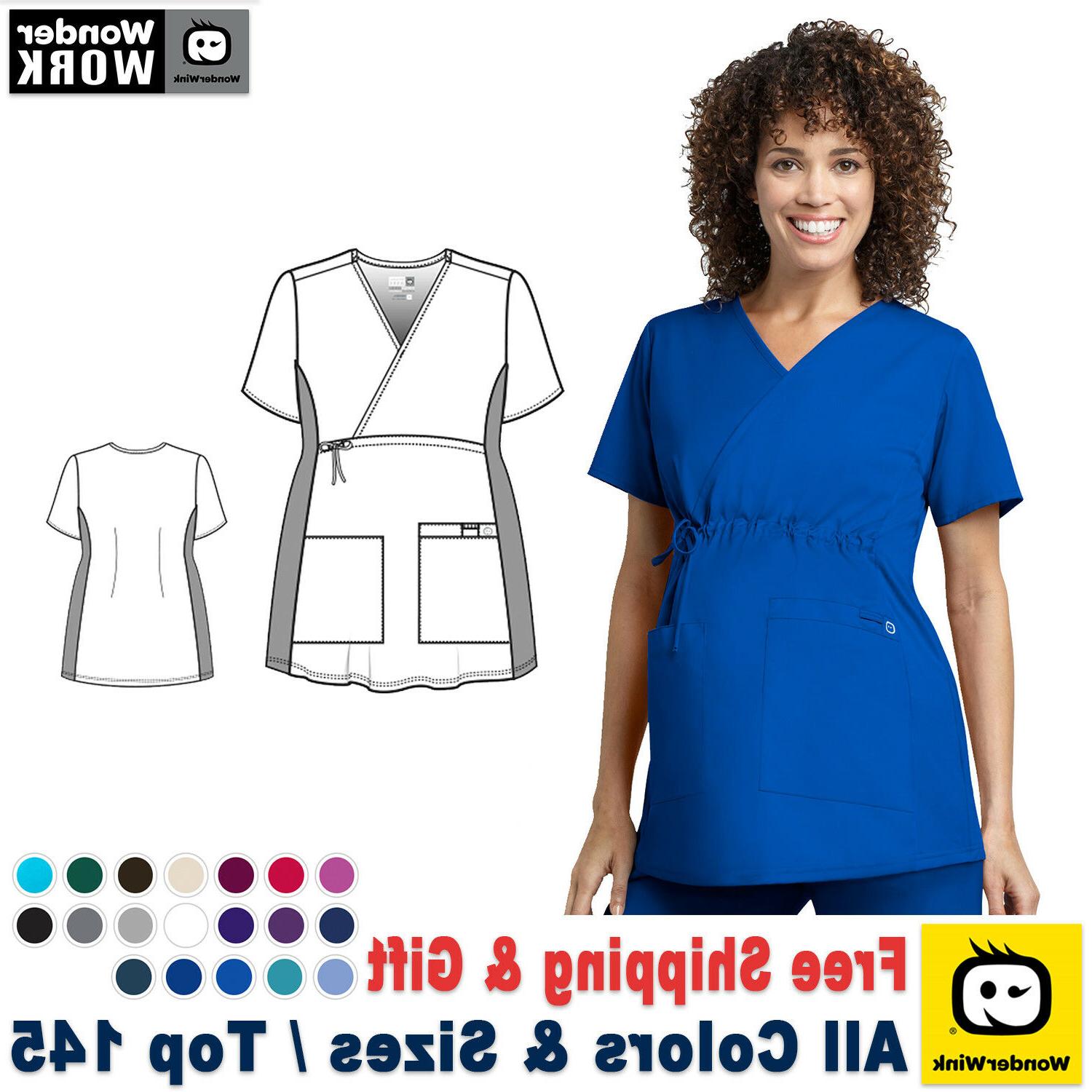 scrubs lavoro donna medico maternita finto avvolgente