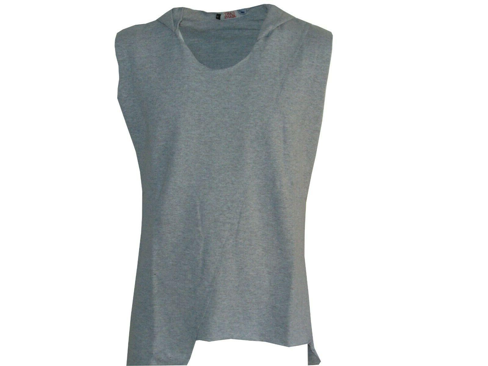 smanicato uomo gilet felpa cappuccio leggero estivo