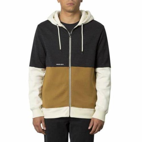 sngl stn div zip felpa con cappuccio