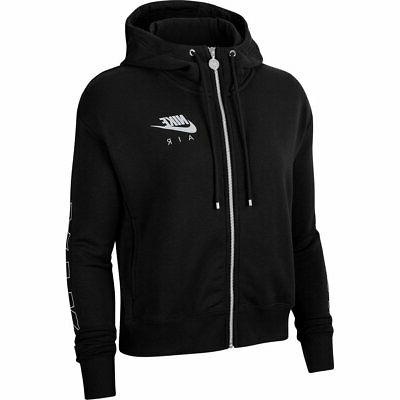 sportswear air fz felpa con cappuccio nero