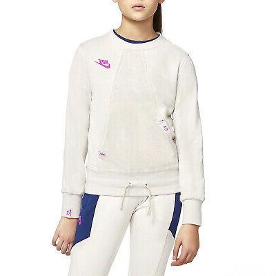 sportswear heritage jr felpa in cotone beige