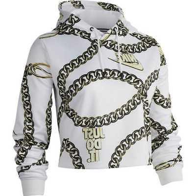 sportswear icon clash felpa con cappuccio bianco