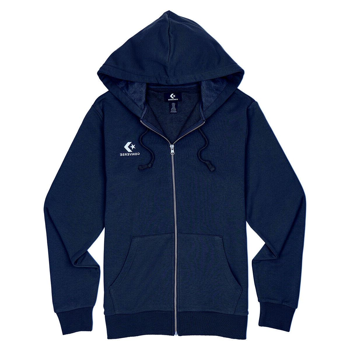 stella chevron emb fz felpa con cappuccio