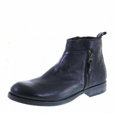 stivaletti uomo in pelle oyster nero 20639