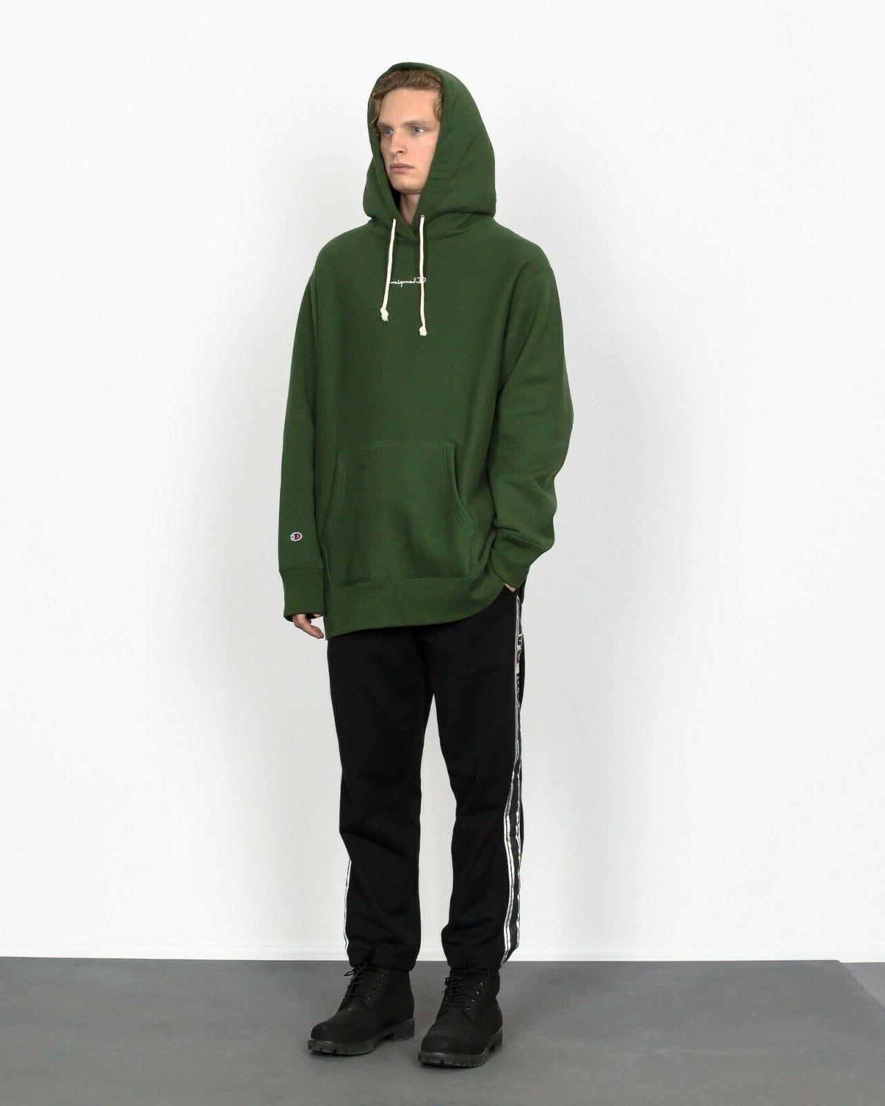 super oversize reverse tessere felpa uomo verde
