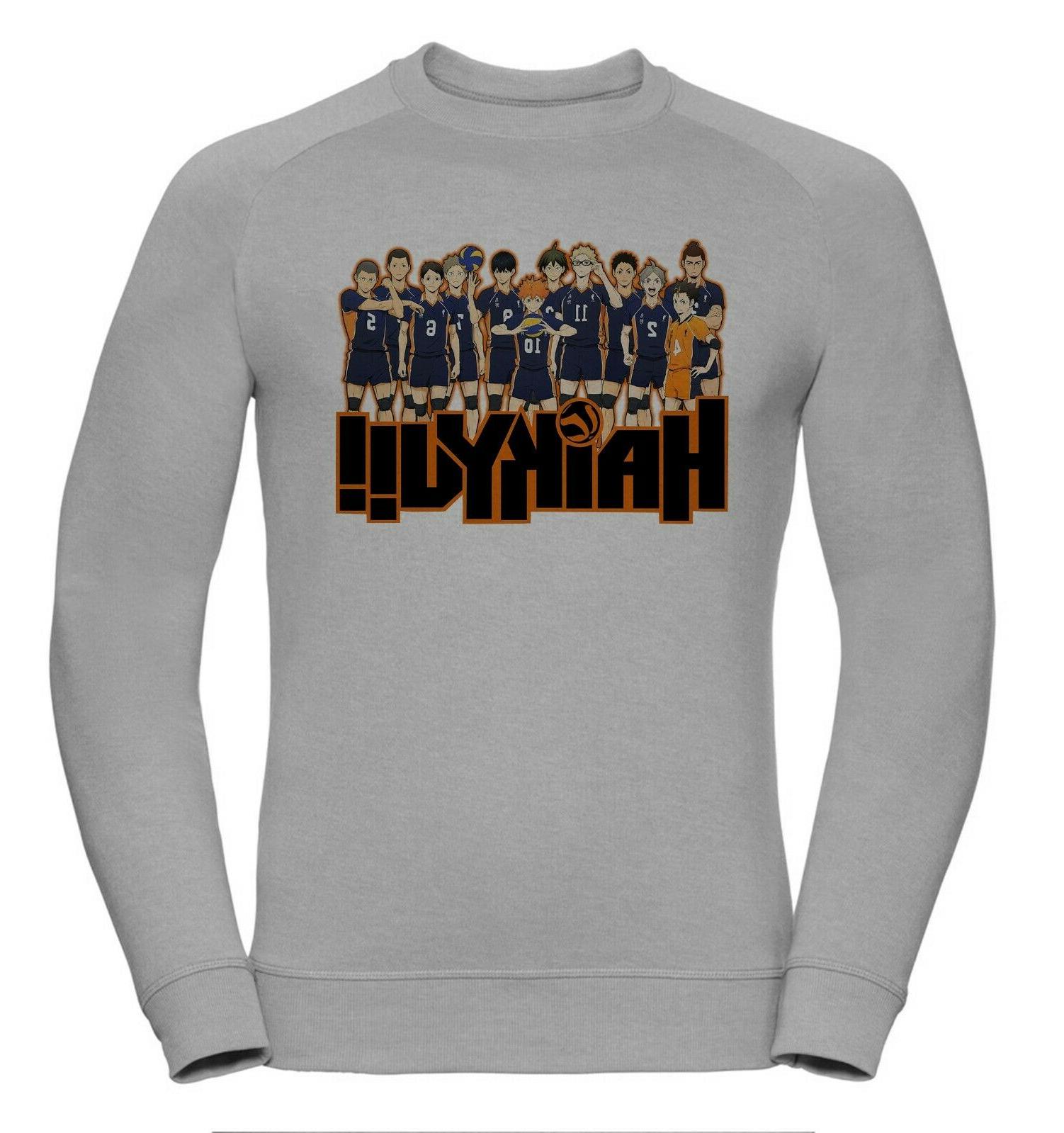 sweater gray felpa grigia haikyuu karasuno team