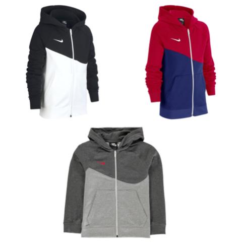 swoosh giacca con cappuccio bambini ragazzi felpa