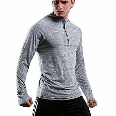 t shirt con cappuccio a maniche lunghe